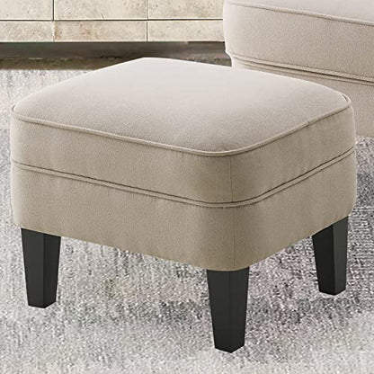 Rosevara Atlas Accent Chairs for Living Room & Bedroom, Velvet Beige - color: Velvet Beige