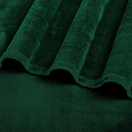 PAVILIA Fleece Blanket King Size | Super Soft, Plush, Luxury Flannel Throw | Lightweight Microfiber Blanket for Sofa Couch Bed (Emerald Green, 90x108 inches) - color: Emerald Green, size: 90 x 108 Inches - King