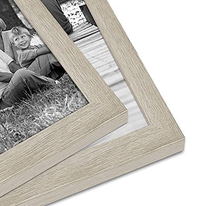 Americanflat Set of 10 Picture Frames with Shatter-Resistant Glass - Gallery Wall Frame Set with Two 8x10, Four 5x7 and Four 4x6 Frames - Signature Collection - Driftwood | Includes two 8x10, four 5x7 and four 4x6, shatter-resistant glass, hanging hardwar