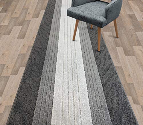 Custom Length Special Size Non-Slip Carpet Runner Rug for Long Narrow Hallways, Prevent Slippery Cold Floors, Retro Grey, 25'' x 3' Doormat Size - color: Retro / Grey, size: 2'1" x 3' (Rectangular)