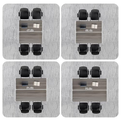 Folding Conference Table with Wheels, Flip Top Folding Conference Room Table for 2-12 Person, Mobile Training & Meeting Room Table, Modular Nesting Office Boardroom Desk with Lockable Casters - color: Elm, size: 47.2in