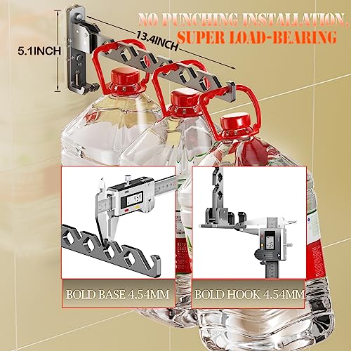 Dr.DJ Wall Mount Coat Hanger Holder Black Clothes Drying Organizer Rack Garment Hooks Aluminium Retractable Folding Indoor Wall Mounted Hanger Space Saver for Laundry Room Bedroom Black 2Pack - color: Black 2racks