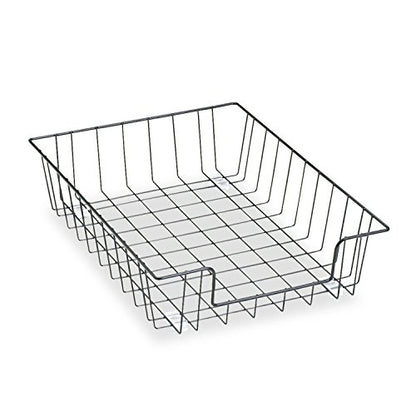 Fellowes Workstation 3" Letter Desk Tray Organizer, Wire, Black (60112) - size: 14.1" x 10" x 3"