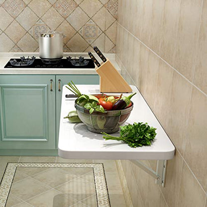 Wall Folding Table,Wall-Mounted Drop-Leaf Table,Workbench Balcony Table,Folding Kitchen Dining Table,Modern Office Bedroom Computer Writing Desk,Convertible Desk,45 Sizes (50X20cm/20x8in) - size: 50X20cm/20x8in