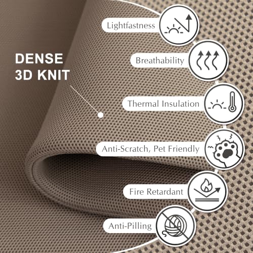 DECOLAB Desk Divider, Privacy Tabletop Partition Panel 48"x18", Taupe | Freestanding Desk Screen. For Dormitory, Office, Student, Counter Top, Testing. No Drill. - color: Taupe