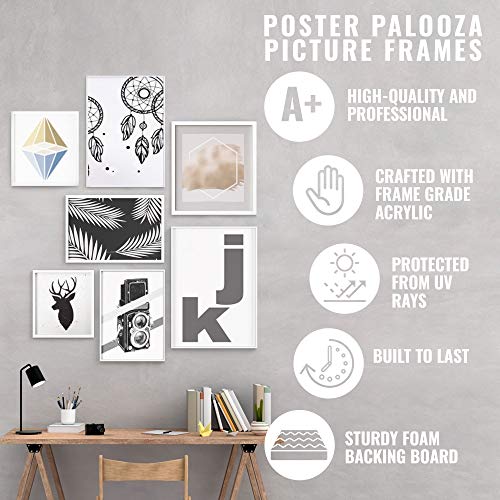 Pack of 4 Gold Bamboo 8x10 Picture Frames | Solid Wood | UV-Resistant Acrylic | Easy Gallery Wall Setup - color: Gold Bamboo, size: 8X10