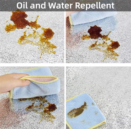 Soqool Kitchen Oil Proof Sticker, Peel and Stick Aluminum Foil Backsplash Wallpaper, Self Adhesive Waterproof Contact Paper for Cabinet, Drawer, Shelf Liner, Countertop Cover, 15.7 x196.8 Inch - color: Silver-texture, size: 15.7"W x 196.8"L