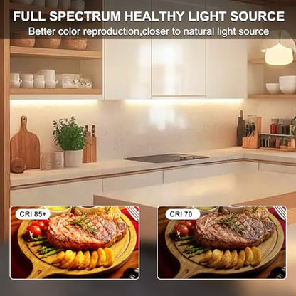 COB LED Strip Light 6ft Warm White,320LED/M 5V LED Strip Lights | Dimmable 3000K TV Backlight,USB Powered Flexible Under Cabinet LED Tape Light for Bedroom,Kitchen,Home DIY Lighting - color: Warm White, size: 6ft