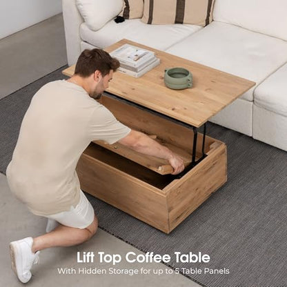 Transformer Table Solid Wood Extendable Dining Table, Natural | Expandable Dining Room Table, Space-Saving Furniture, Kitchen and Dining Room Furniture, Table + Bench + Coffee Table - color: Natural, size: Table + Bench + Coffee Table