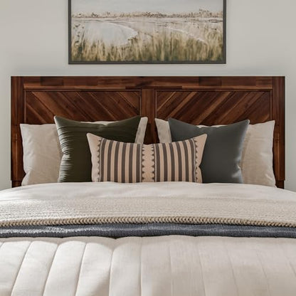 AFI, Canyon Queen Solid Wood Rustic Farmhouse Headboard, Barnwood - color: Barnwood, size: Queen (U.S. Standard)