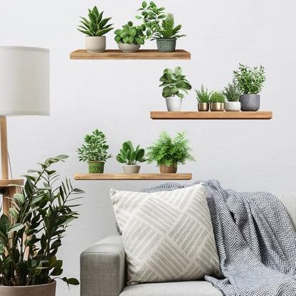 Green Plant Wall Decals 3D Bonsai Tropical Betterfly Wall Sticker Creative Vinyl Peel and Stick Removable Wall Art Decor for Living Room Bedroom Home Office (Green Plant 6) - style: Green Plant 6