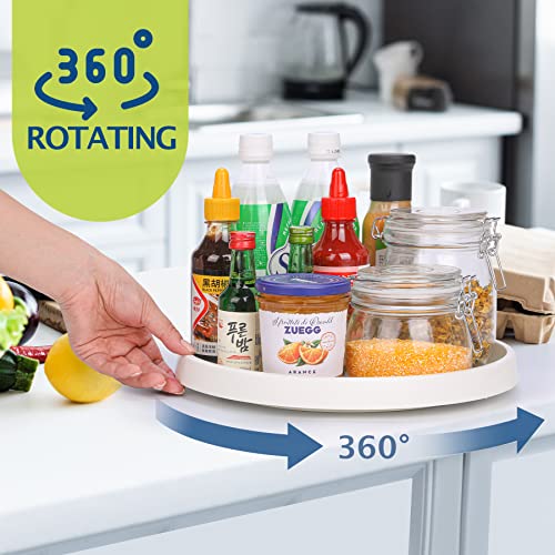 Set of 6, 10 Inch Non-Skid Lazy Susan Turntable, Lazy Susan Organizer for Cabinet, Pantry Organization, Kitchen Storage, Bathroom Sink Cabinet, Refrigerator, Countertop, Spice Rack (6 Pack 10 in) - size: Grey 10 In 6 Pack