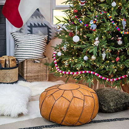 Moderner Pouf Ottoman Pumpkin Color - color: Pumpkin