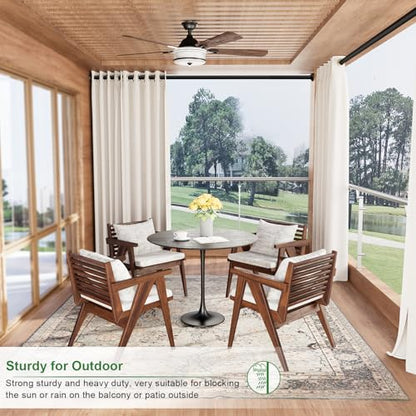 Heavy Duty Tension Curtain Rod No Drilling, 63-123 Inch Adjustable | 1.26" Diameter Pole, Spring Loaded, Non Slip, Renter Friendly Curtain Rod for Windows/Room Divider/Balcony/Patio, Matte Black - color: Matte Black, size: 63-123 Inches