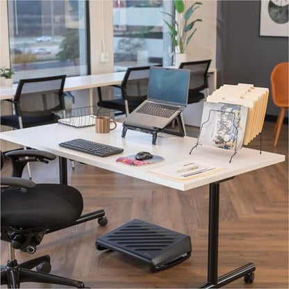 Fellowes Workstation 3" Letter Desk Tray Organizer, Wire, Black (60112) (Pack of 12) - size: 14.1" x 10" x 3" (Pack of 12)