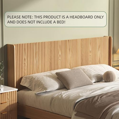 80.3'' Wood Headboard King Size with Charging Stations, Modern Wall Mounted Headboards, Farmhouse Bed headboard Only (King (U.S. Standard)) - size: King