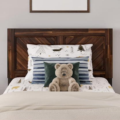 AFI, Canyon Twin Solid Wood Rustic Farmhouse Headboard, Barnwood - color: Barnwood, size: Twin