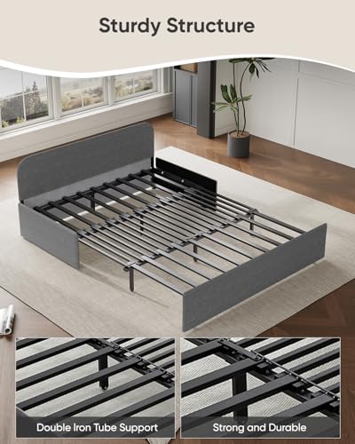 64.2" Queen Size Pull Out Sofa Bed，3-in-1 Linen Convertible Sleeper Sofa Bed,Loveseat Pullout Bed with Pillows and Tri-fold Mattress for Small Space/Bedroom,Light Grey - color: Light Grey, size: Queen