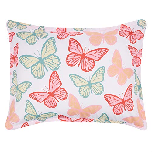 Amazon Basics 5-Piece Soft Microfiber Kid's Bed-in-a-Bag Bedding Set with Comforter, Sheets, Sham and Pillowcase, Twin, Butterfly Friends - color: Butterfly Friends, size: Twin