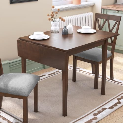 Merax Wooden 29"- 45" Extendable Rectangular Dining Table with Drop Leaf,Space Saving, Easy Assemble Brown