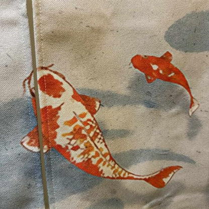 Ofat Home Cat and Fish Japanese Noren Doorway Curtain,Closet Curtain, Custom Panel Curtain Wall Tapestry Hanging Window Noren, 85x150cm - color: Cat and Fish