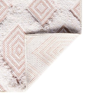Rugs.com - Sabrina Soto Casa Rug – 12 Ft Runner Pink Textured Cotton Rug – Modern Geometric Style for Hallways and Entryways - color: Pink, size: 2'7" x 12' (Runner)