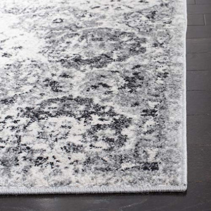 SAFAVIEH Madison Collection Runner Rug - 2'3" x 14', Silver & Grey, Boho Chic Distressed Design, Non-Shedding & Easy Care, Ideal for High Traffic Areas in Living Room, Bedroom (MAD611G) - color: Silver/Grey, size: 2'3" x 14' (Runner)