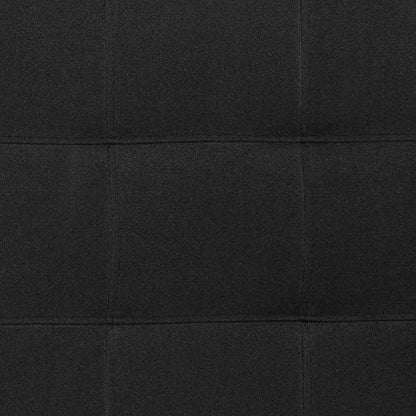EMMA + OLIVER Size Headboard in Black Twin Quilted Tufted Headboard | Adjustable Bed Rail Slots, Fabric Upholstered - color: Black, size: Twin