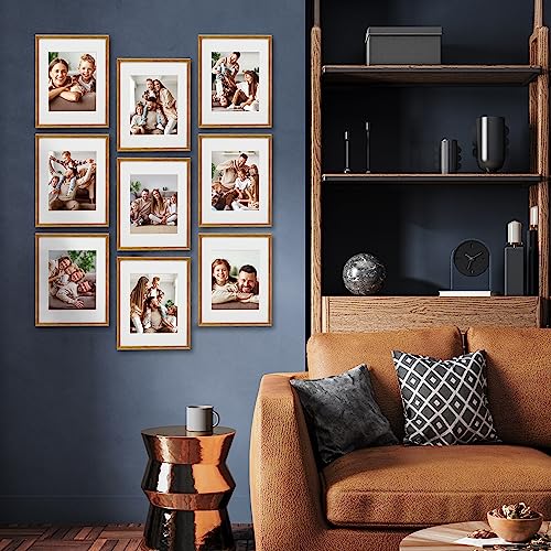 Sheffield Home 9 Piece Gallery Wall Frame Set, 11x14 Inch, Antique Bronze - color: Bronze, size: 11x14 Inch