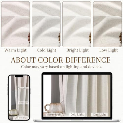 White 100% Blackout Kitchen Linen Curtains Back Tab Pleated Small Drape 24 Inch Length Privacy Elegant Modern Cafe Curtain for Rustic Farmhouse Sound Proof Bedroom Half Window 26x24 - color: White, size: 26"W x 24"L (Pack of 2)