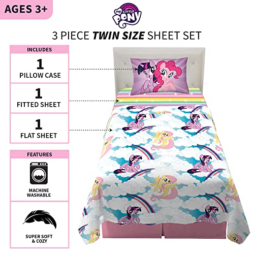 Franco Kids Bedding Super Soft Sheet Set, Twin, My Little Pony - color: My Little Pony, size: Twin
