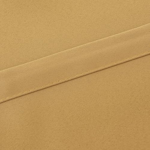 INLINAS Blackout Curtains with Sheer Overlay, Gold, 52x108 Inches | Grommet Top Double Layer Curtains for Bedroom and Living Room Thermal Reduction Light Blocking and Energy Saving, Set of 2 - color: Gold, size: 52"W x 108"L (Pack of 2)