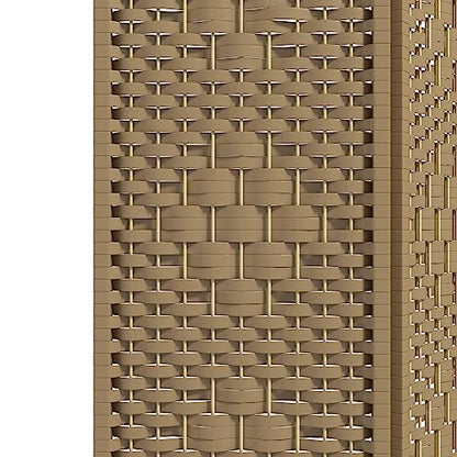 HOMCOM 3 Panel Room Divider, Folding Privacy Screen, 5.6', Natural | Room Separator, Wave Fiber Freestanding Partition Wall Divider - color: Natural, size: 3 Panel