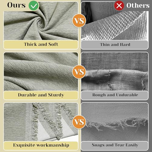 Green Sofa Covers Armchair Single Couch Cover for Dogs Throw Couch Cover with Tassel Chair Recliner Futon Cover Washable 1 Cushion Couch Chenille Couch Protector, 71"x 91" - color: Tassels Edge-sage Green, size: 71"x 91"