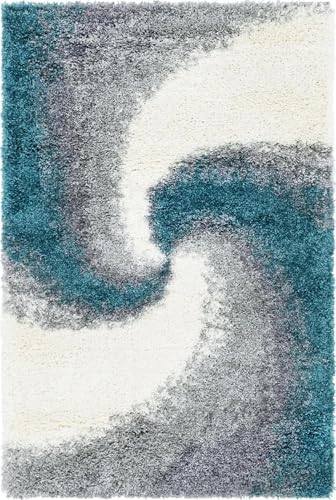 Rugs.com Soft Touch Shag Collection Area Rug – 3x5 Turquoise Shag Rug Perfect for Entryways, Kitchens, Breakfast Nooks, Accent Pieces - color: Turquoise, size: 3' x 5' (Rectangular)