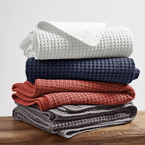 Levtex Home - Mills Waffle - Twin Quilt Set - Bright White Cotton Waffle - Quilt Size (68 x 86in.), Sham Size (26 x 20in.) - color: Bright White, size: Twin Quilt
