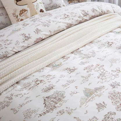 DAUAOTO Full Size Kids Duvet Cover Set, 100% Cotton Teen Boys Girls Duvet Cover 82"X86" + 2 Shams, Hand-Painted Pattern Forest Fairy Tale - color: Pattern 16#, size: 82"x86" Full Cover + 2 Shams
