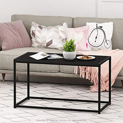 FURINNO Camnus Modern Living Coffee Table, Americano, 15.74 in x 30 in x 17.51 in - color: Americano, size: Rectangular, 30"W