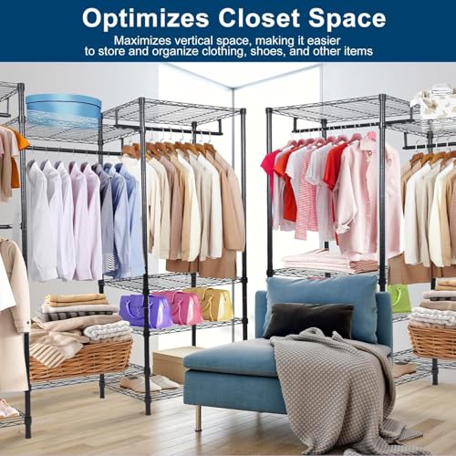 Whitmor Modern Industrial Wardrobe - color: 69 x 16 x 76 inch