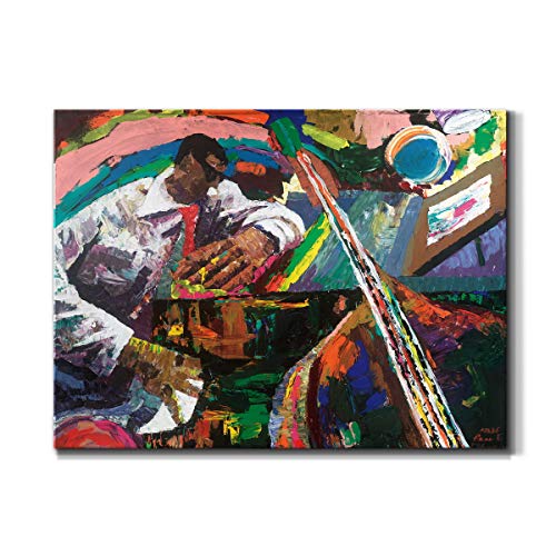 Renditions Gallery Canvas Wall Art Paintings & Prints Modern Decorations Vibrant Artist Gig Abstract Glam Colorful American Artwork for Bedroom Dining Room Office Kitchen - 8"x12" LT10 - color: After the Gig, size: 12"L x 8"W