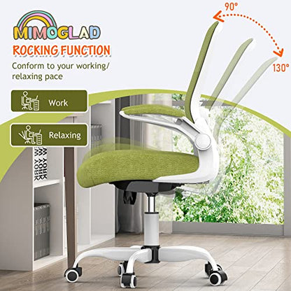 Mimoglad Ergonomic High Back Mesh Office Chair, Adjustable Lumbar Support, Thickened Seat Cushion (Modern, Green Pear) - color: Green Pear