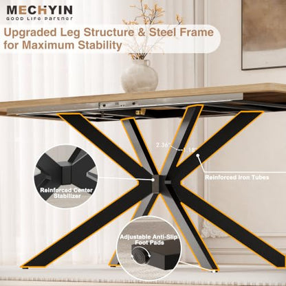 Extendable Dining Room Table for 4 6 8,55"-70" Kitchen Table Butterfly Leaf | Simply Flip Leaf Expandable Rectangle Dining Table,Long Large Wood Table for Kitchen Dining Living Room, Modern,Farmhouse - color: Butterfly Leaf 55"-71" Oak