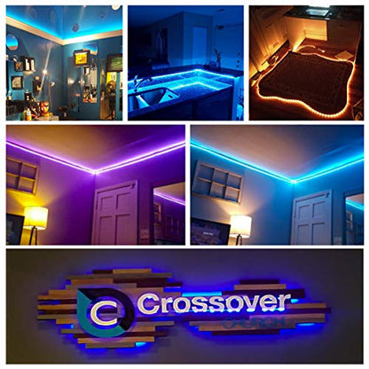 DAYBETTER Led Strip Lights 16.4ft Waterproof Color Changing Led Lights with Remote Controller - size: 16.4ft
