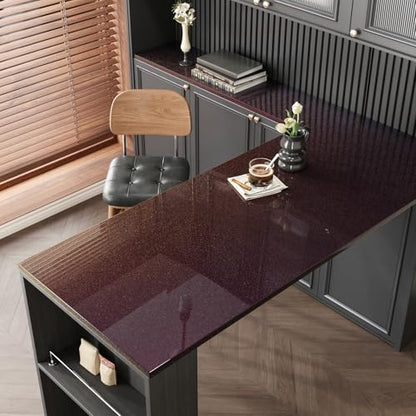 CRE8TIVE Plum Burgundy Gold Glitter Wallpaper Stick and Peel Vinyl 12"x80" | Shimmer Iridescent Holographic Glitter Contact Paper, Waterproof, Self Adhesive, Glossy Purple Wallpaper for Bathroom Bedroom - color: Plum Burgundy Gold, size: 12" x 80"