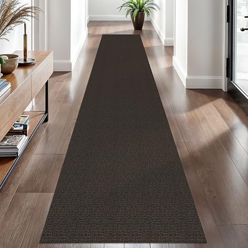 Washable Runner Rug, Non Slip Hallway Rug, 2x10 Ft, Taupe/Coffee | Washable Braided Runner Carpet, Non Slip Rubber Dot Backed, For Hallway, Kitchen, Entryway, Bedroom, Laundry Room, Foyer - color: Taupe/Coffee, size: 2' x 10' (Rectangular)