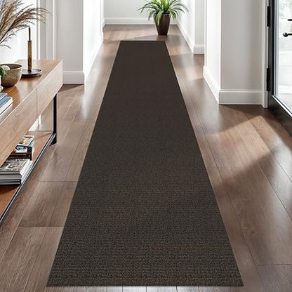 Washable Runner Rug, Non Slip Hallway Rug, 2x10 Ft, Taupe/Coffee | Washable Braided Runner Carpet, Non Slip Rubber Dot Backed, For Hallway, Kitchen, Entryway, Bedroom, Laundry Room, Foyer - color: Taupe/Coffee, size: 2' x 10' (Rectangular)