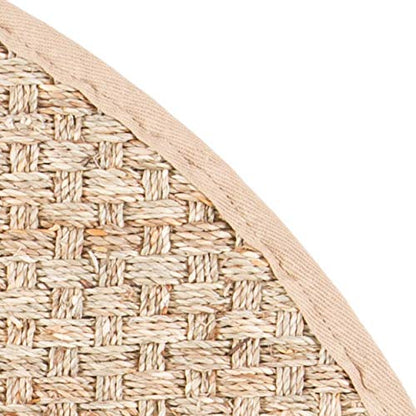 SAFAVIEH Area Rug 3' Round - Natural Fiber Collection - Natural & Beige, Seagrass, Basketweave Pattern with Border (NF114A) - color: Natural/Beige, size: 3' (Round)