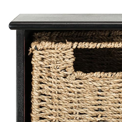 Safavieh Home Collection Finley Hanging 3 Basket Wall Rack - color: Black