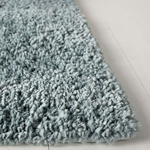 SAFAVIEH August Shag Collection Runner Rug - 2'3" x 6', Aqua, Solid Design, Non-Shedding & Easy Care, 1.2-inch Thick Ideal for High Traffic Areas in Living Room, Bedroom (AUG900J) - color: Aqua, size: 2'3" x 6' (Runner)