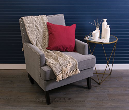 DII Chevron Throw Collection Handloomed Cotton, 50x60, Dark Brown - color: Dark Brown, size: 50x60"